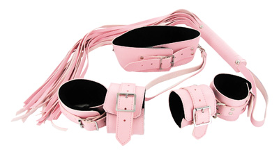 Strict Leather Pink Bondage Set
